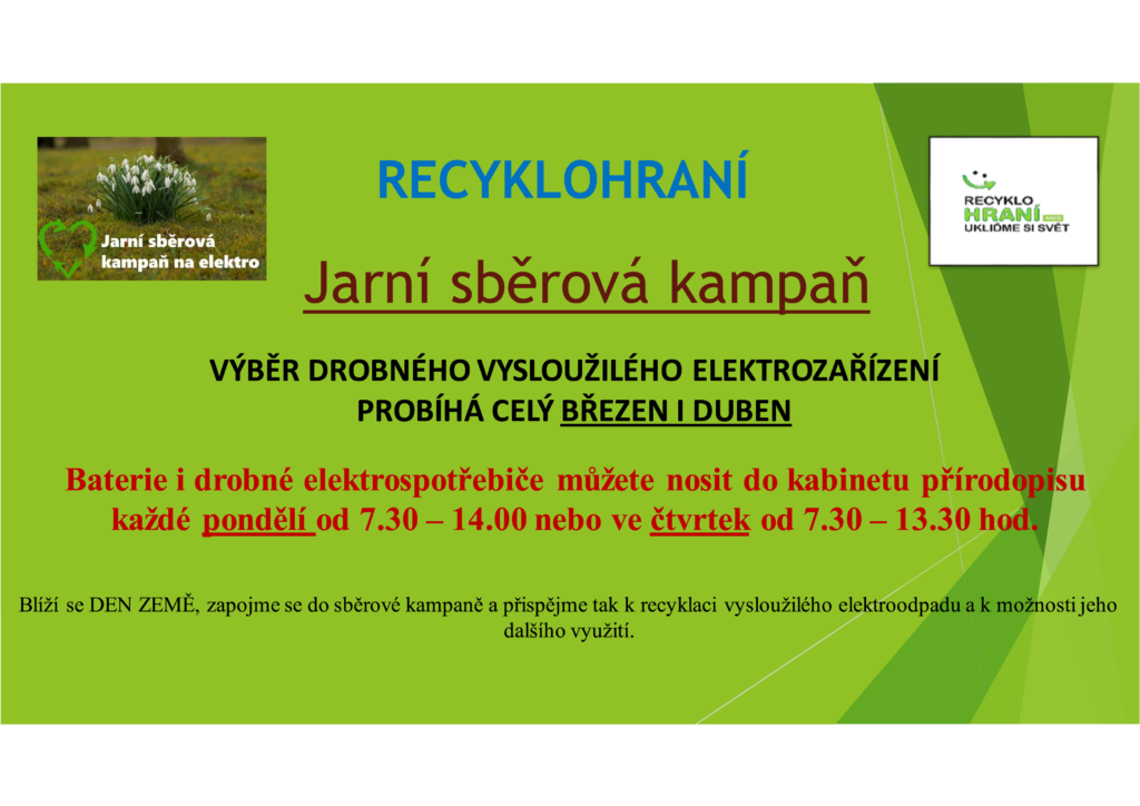 Jarní sběrová kampaň – Recyklohraní